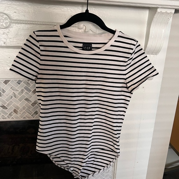 Gap Black and White Striped Bodysuit - Picture 1 of 4